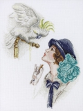 "Дама с попугаем" по картине Фишера